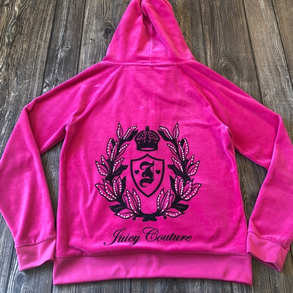 Juicy Couture Jackets & Blazers - SOLD Juicy Couture Hot Pink Velour Full Zip Jacket